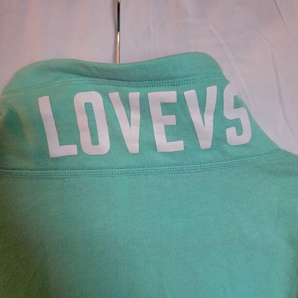 Victoria's Secret Mint Green Mock Neck Half Zip Angel Sweatshirt Size Small - Picture 8 of 11